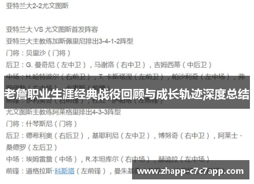 老詹职业生涯经典战役回顾与成长轨迹深度总结 老詹职业生涯经典战役回顾与成长轨迹深度总结